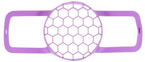 QUMIIRITY Cesta Vaporera de Mano Plegable de Silicona Morada 16.5 Cm, Escurridor Multifuncional para Verduras y Huevos, Resistente a Altas Temperaturas para Cocina y Repostería