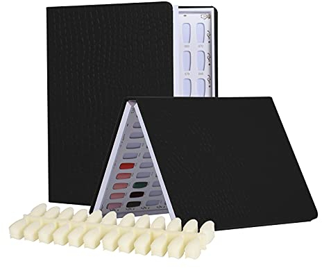 BNG Nail Display Book 120 Couleurs Display Card Chart Avec 120 Pcs Faux Ongles Conseils Pour Nail Art Montrant, Gel Vernis à Ongles Cuir Livre Salon Outils, Noir