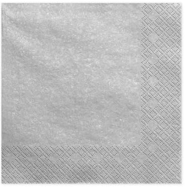 Dreilagige Servietten, silber-metallic, 40x40cm (1 VPE / 20 Stk.)