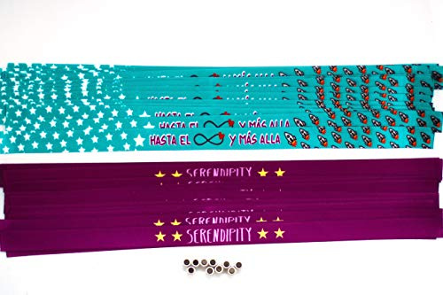 TARJA 73 Pulseras de Tela Personalizadas para Hombre y Mujer - Bodas - Fiestas - Textos y Logos - Identificación - Para Todo Tipo de Eventos - Pack 50 Unidades