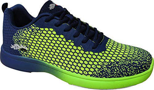 Scarpe da bowling - Aloha HexaGo - Scarpe da bowling da donna, uomo e ragazzo, per destrorsi e mancini, verde e blu., 44 EU