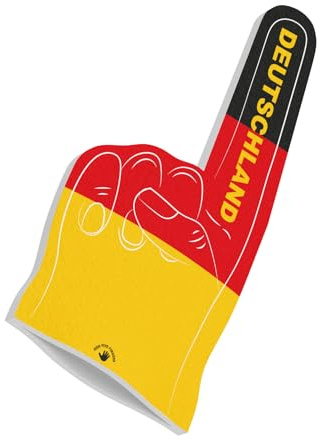 HIGH FIVE FINGERS Weltmeisterschaft Europameisterschaft Flagge Fanartikel | Schaumstoff Hand für Spiele, Stadion, Events | One Size | 44 x 22 x 2,5 cm