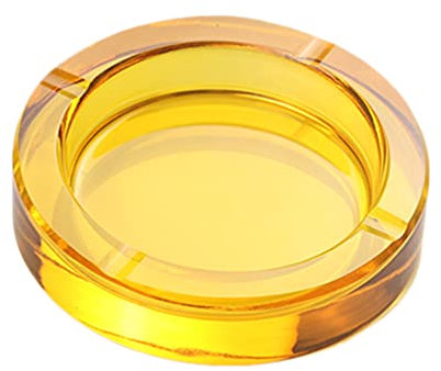 Sizikato Cendrier en verre de cristal coloré de 10,2 cm