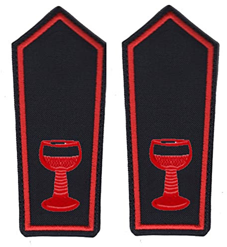 Dienstgrad-Schulterklappen-Paar Spezial ohne Knöpfe: Sommelier/Weinausschank