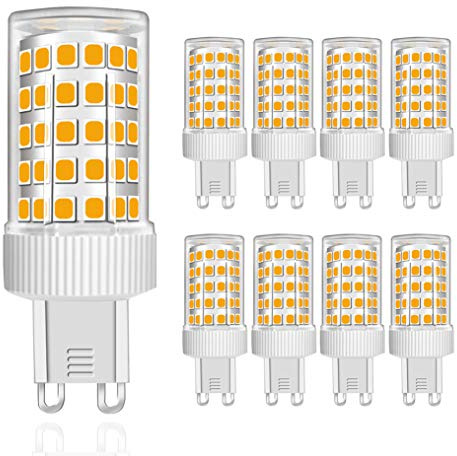 MENTA G9 LED Lampe 10W, Warmweiß 3000K, Kein Flimmern, 800lm Entspricht 80W Halogen Leuchtmittel, Keramiksockel, Mini Glühbirne Mit 86-LED SMD2835, AC220-240V, Nicht Dimmbar, Φ22*58mm, 8er-Pack