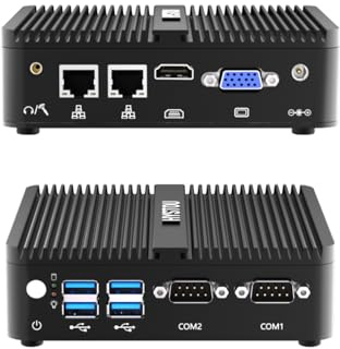 HYSTOU Mini PC Fanless Industriale Celeron J4125 8GB Ram 256GB SSD Mini PC Windows 10 Pro per Industrial