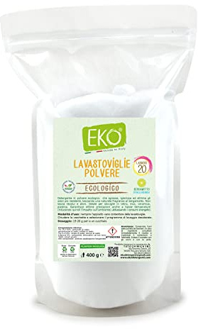 Eko Detersivo Lavastoviglie Polvere Ecologico 400g 20 Lavaggi