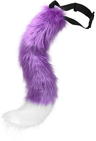 LICHENGTAI fuchsschwanz cosplay Plüsch Kunstpelz Tail Cosplay Groß Lang Tier Fuchs Katze Hund Wolf Schwanz Halloween Anime Großer Schwanz für Halloween Party Kostüm Cosplay verkleiden Tier Tails