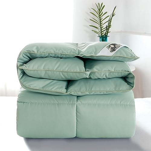 BOtizr Piumino 4 Stagioni-Piumino Matrimoniale In Piuma D'Oca, Piumone Traspirante Trapuntato Coperta Bicolore Reversibile Letto Inverno-Regali Per La Figlia