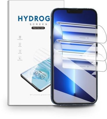nvskvd Schutzfolie für iPhone 13/iPhone 13 Pro, 3 Stück Hydrogel Folie Klar HD Weich TPU Displayschutzfolie Fingerabdruck-ID Unterstützen