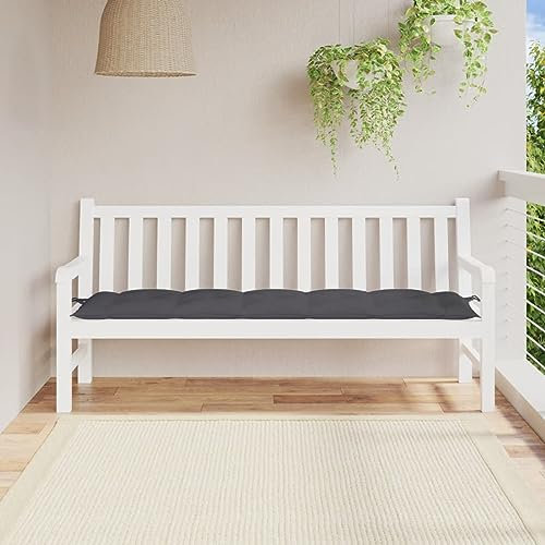 ARKEM Gartenbank-Auflage Anthrazit 180x50x7 cm Oxford-Gewebe Sitzunterlage Outdoor Bierbank Auflagen Sitzauflagen
