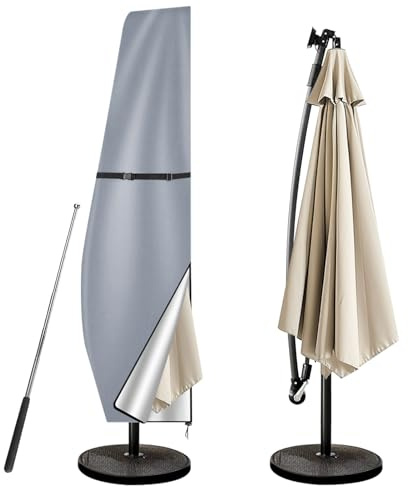 wiipara Sonnenschirm Schutzhülle 2-3 M Sonnenschirmhülle (265x40/70/50 cm) | Reißfest, Wasserdicht & UV-Schutz, Ampelschirm Hülle mit Stab, Wetterfeste Oxford-Stoff Abdeckhauben, Gartenschirm Abdeckung
