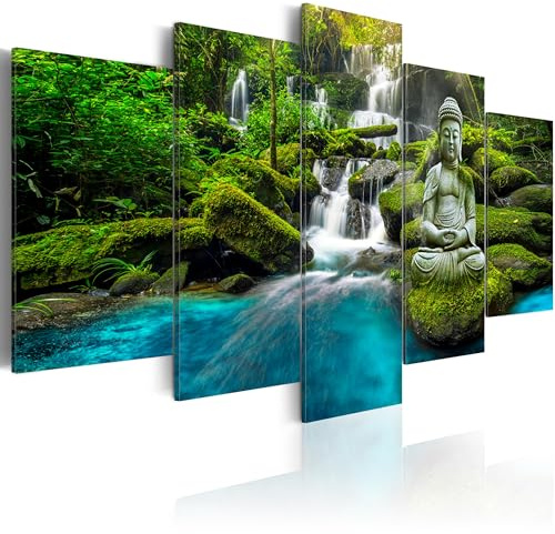 B&D XXL - Acrylglasbild Geschenke Heimdekoration, 100x50 cm, 5-teilig | Hochwertige Leinwand, sofort aufhängbar, ideal fürs Wohn- oder Schlafzimmer, wasserfest und lichtecht, langlebig, stilvoll