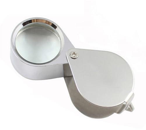1 lupa de lupa de 20 aumentos, lupa plegable de bolsillo para joyas, joyas, rocas, sellos, monedas, relojes