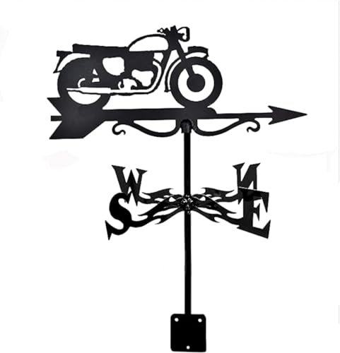Girouette de moto en acier inoxydable avec indicateur de direction pour jardin, terrasse, cour, décoration - Normale