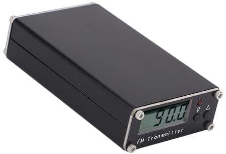 Émetteur FM 0,5 W pour église, émetteur de Diffusion FM, Station Stéréo Radio FM Longue Portée de 2 Km avec Prise Audio Micro 3,5 Mm pour Lecteur de Film, Parking, Maison