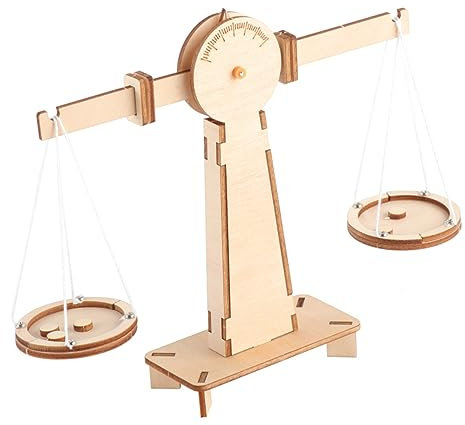 BESTonZON Holz-balkenwaage Spielzeug Für Junge Mädchen Ab Jahren Pädagogisches DIY-Balance-waagenset Mit Hebelwirkung Handliches Lernspielzeug Gleichgewicht Und Feinmotorik
