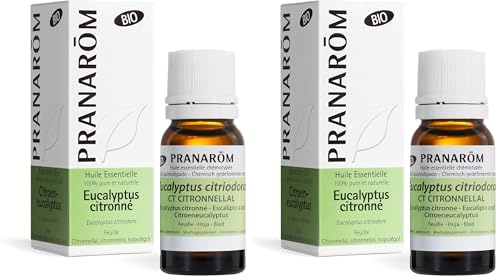 PRANARÔM - Eucalyptus Citronné - Huile Essentielle Chémotypée - Muscles et Articulations - 100% Pure Et Naturelle - HECT - 10 ml (Lot de 2)