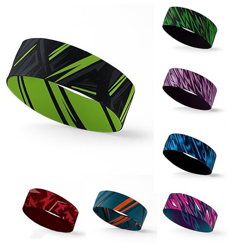 Sport Stirnband – Nachhaltig, Nahtlos, Elastisch (Grün Grau)