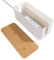 Scatola Portaoggetti Per Cavi: Organizer Cavi Con Coperchio In Bambù Per Conservare I Cavi E Organizzare I Cavi Del Computer (Bianco)