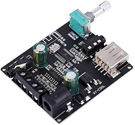 Nsssunnre -C50L Bluetooth 5.0 Subwoofer Amplifier Board High Power Audio Stereo Amplifier Board 2X50W Bass AMP