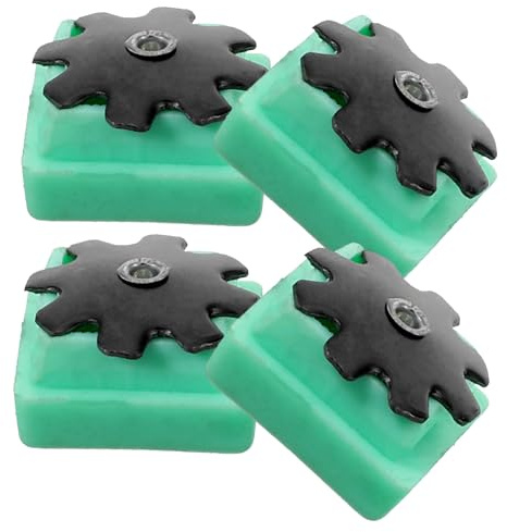 4pcs Nonslip Scaffold Feet Protectors with Plastic Covers | Green, Damping and Sound Insulation, Protects Carpet and Tile Surfaces, for Stool and Scaffold Use