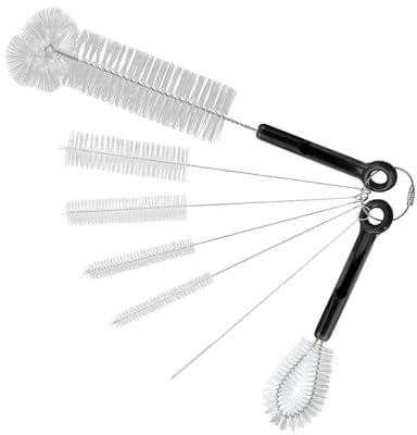Brosses pour Le Nettoyage des Biberons | 7 Pièces Brosse de Nettoyage pour Biberons - Nettoyeur Multifonction Flexible pour Tasses Goulots Étroits Tubes Tire-Lait et Alimentation