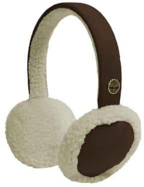 Timberland Women’s Faux Suede Earmuffs - Soft Fleece-Lined, Adjustable Fit, Warm Winter Ear Warmers for All-Day Comfort, Chocolate Brown, One Size
