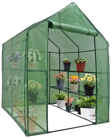 8 Regale begehbares Gewächshaus Garten Haus Pflanzen Blumen Grünpflanze Isolierung