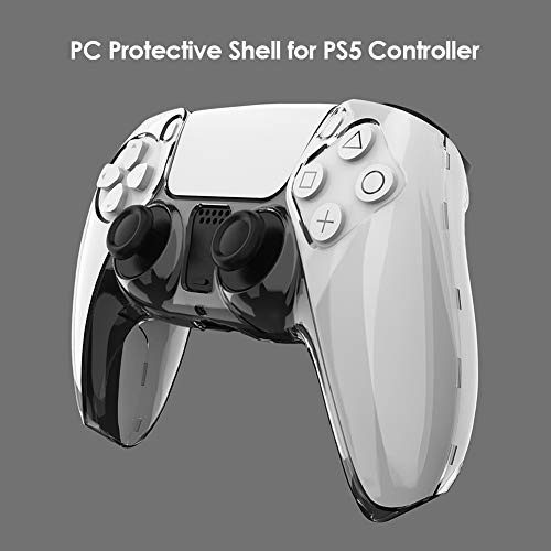 Generisches für PS5-Controller, Gamepad-Haut für PS5-Haut, transparente, klare PC-Abdeckung, ultradünne Schutzhülle