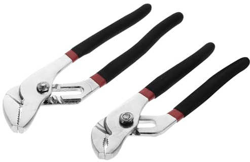 VILLFUL Pinza per Giunti Scanalati 2 Pezzi 6 + 8 in Acciaio ad Alta Resistenza Pinza per Pompa dell'Acqua Design Antiscivolo per Riparazioni Domestiche e Officine