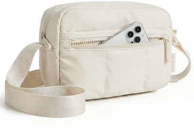 bagsmart Puffy Camera Sling Bag,Camera for DSLR and Lenses Crossbody Bags | Lightweight WaterproofCameras Case Photography Travel Bag with Adjustable Strap Bag for Sony,Canon,Fuji,Nikon