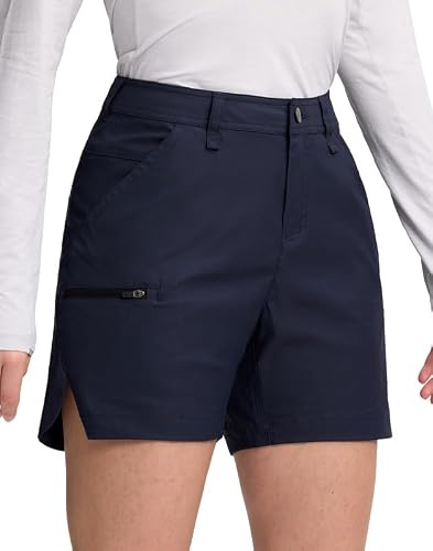 Pioneer Camp Pantaloni corti da escursionismo, da donna, sportivi, bermuda, estivi, ad asciugatura rapida, impermeabili, per escursionismo, campeggio, viaggi, pesca, pendolari, arrampicata, blu navy