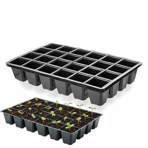 USPL Kit de iniciación de 3 bandejas de semillas, bandejas de cultivo de plantas de 72 celdas para germinación y propagación de semillas, bandejas de cultivo de invernadero para alféizar de ventana