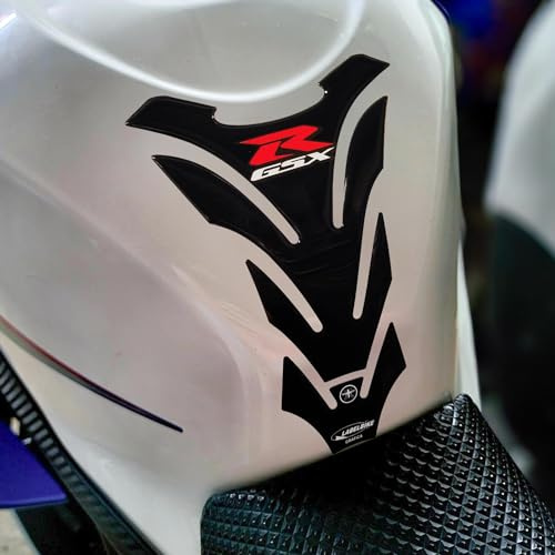 labelbike - Autocollant 3D Moto Réservoir Protection et Décoration en Résine compatible avec Suzuki GSX-R Couleur Noir