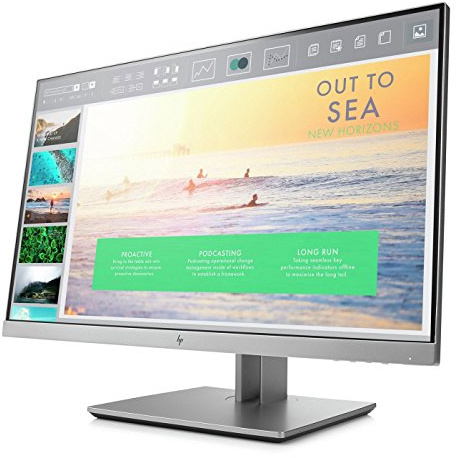 HP EliteDisplay 'E233 23 inch Full HD IPS Display, PC PC Silver Flatscreen – Flat panel (Black, 58.4 cm (23 ) 1920 x 1080 pixels; LED; 5 ms; 250 cd/m², Black, Silver)