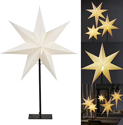 Star Standstern Frozen, Ohne Lochung, Weiss, E14, Papier