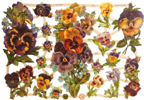 Glanzbilder Blume Blüte EF 7279 Oblate Posiebilder Scrapbook Deko GWI 520