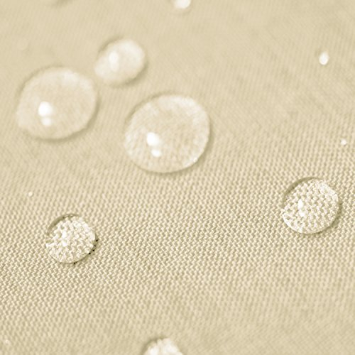 amp-artshop Gartentischdecke Lotus Effekt Oval 135x180 cm Champagner Creme - Farbe & Größe wählbar mit Fleckschutz - (LE_O135x180CH)