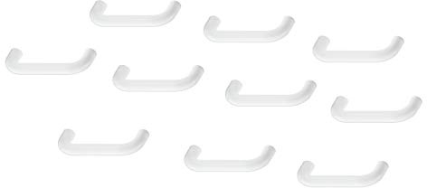 Gedotec Schubladengriff 64 mm Möbelgriff weiß Küchen-Griff rund - H10138 | Bogengriff für Schranktüren & Schubladen | Kunststoff weiß | MADE IN GERMANY | 20 Stück - Schrank-Türgriffe
