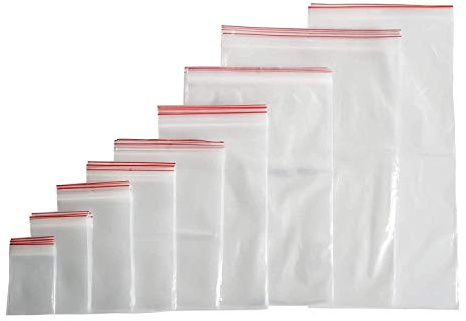 Lot de 100 pcs sachets ZIP 25 x 35 cm - Sacs en plastique à fermeture à pression - Sachets d'expédition refermables (40 tailles au choix)