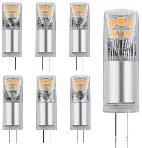 Maxkomfort 5x G4 LED Leuchtmittel 2,45W AC/DC warmweiß 3000K Lampen Stecklampe Halogen Ersatz SMD 250 Lumen 6er Pack DE-Händler