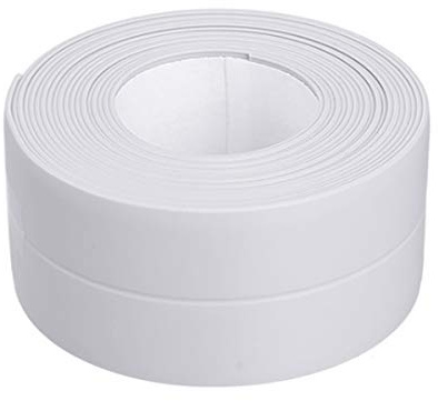 Fodlon Ruban étanche PVC Ruban Adhésif Blanc 3.2m*3.8cm Bande Etancheite Autocollante pour Cuisine Bonde de Lavabo Salle de Bain Joint Baignoire Résistant à la Moisissure Coin Meubles Anti-Collision