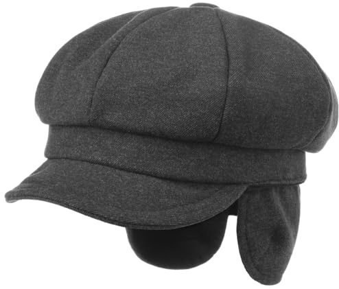 Lipodo Soft Ballonmütze Schirmmütze Baker-Boy-Mütze mit Ohrenklappen Damen Herbst Winter