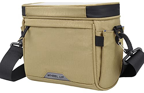 Felenny Fahrrad-Fronttasche, Vordertasche, wasserdichte Tasche, Fahrradlenker, Touchscreen-Handy-Tasche mit verstellbarem Schultergurt für Mountainbike, Rennrad (Bandage)