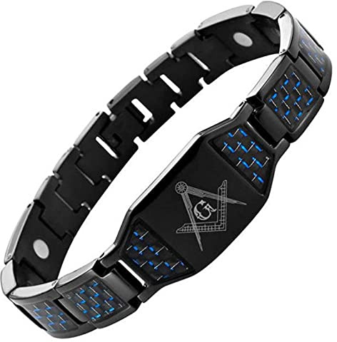HCMA Mode Magnetische Edelstahl Herren Armband Kohlefaser Germanium Stein Schwarz Edelstahl Stressabbau Armband Geschenk