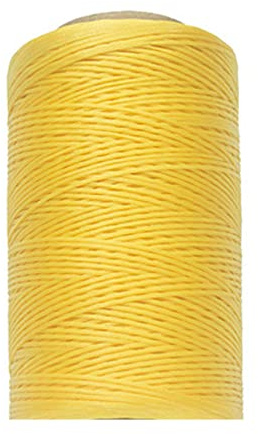Anawakia 260 m Wax Thread Sewing Thread All-Purpose Waxed Leather Thread Cord Leather Yarn Sewing Craft Saddle Thread Sewing Accessories Thread Diameter 0.8 mm (Yellow)