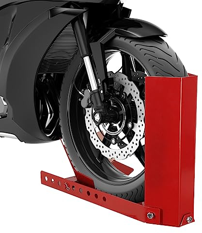 Gimisgu Supporto per il montaggio della ruota anteriore per moto, 1 morsetto anteriore per moto, adatto per pneumatici da 8 a 24 pollici, supporto per il trasporto