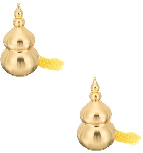 Abaodam 2pcs Chinese Gourd Decor for Home Office Craft Luck Hu Lu Gourd Ornament
