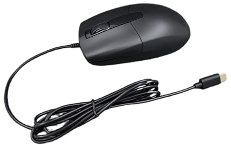 MISUVRSE Souris filaire USB de type C pour ordinateurs portables et tablettes 3 boutons souris de jeu ergonomique USB C souris de jeu souris PC souris de jeu souris ergonomique souris de haute